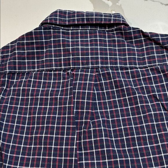 Ralph Lauren | Infant Boys Navy Plaid Button Down 100% Cotton Dress Shirt - Picture 10 of 15